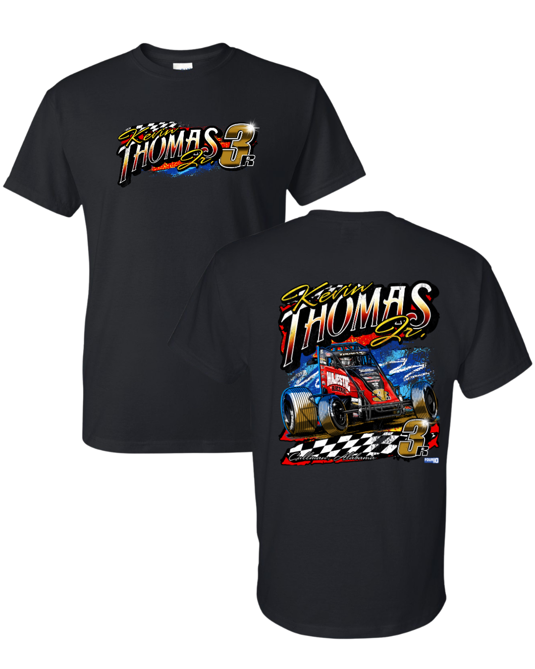 3R Checkered Flag Tshirt - Black – Shop KTJ