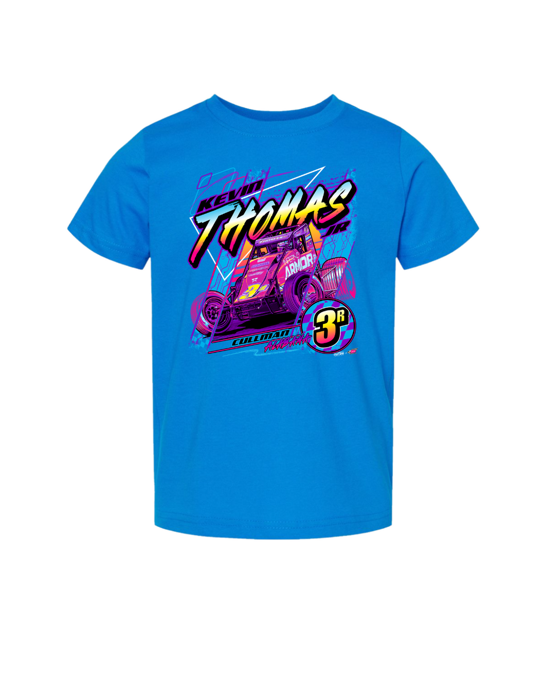 Kids - Neon Nights 3R Tshirt - Cobalt