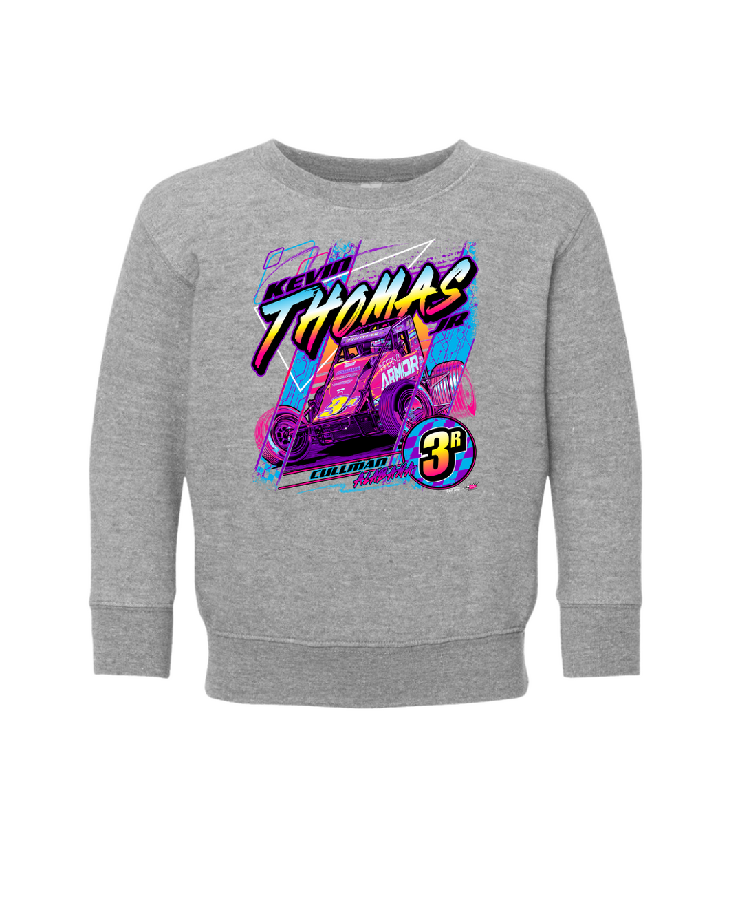 Kids - Neon Nights 3R Sweatshirt - Heather Grey
