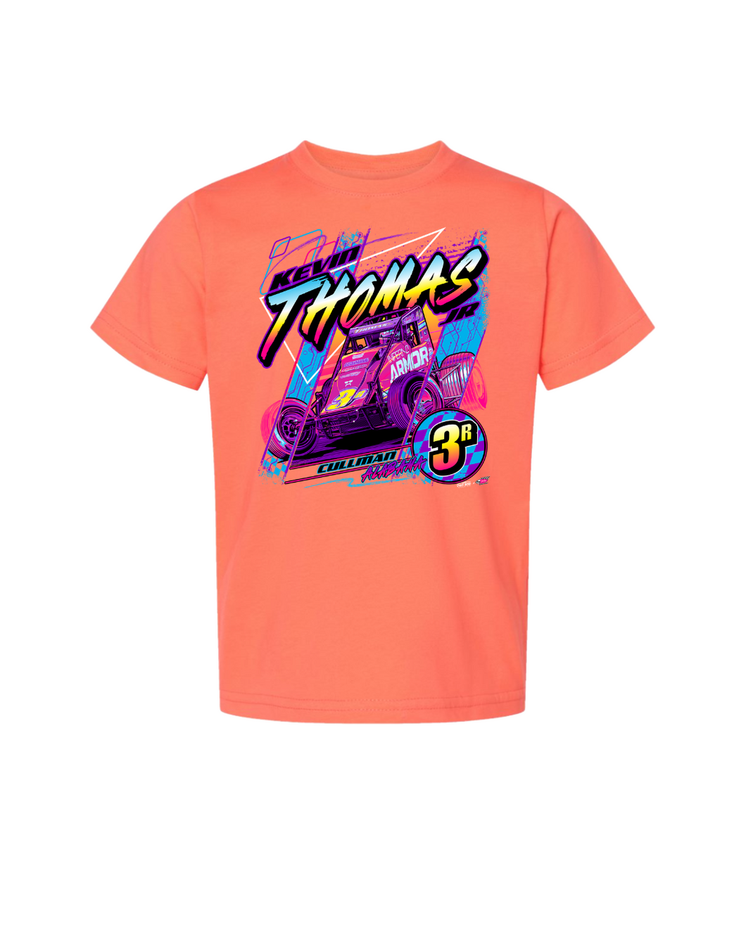 Kids - Neon Nights 3R Tshirt - Papaya