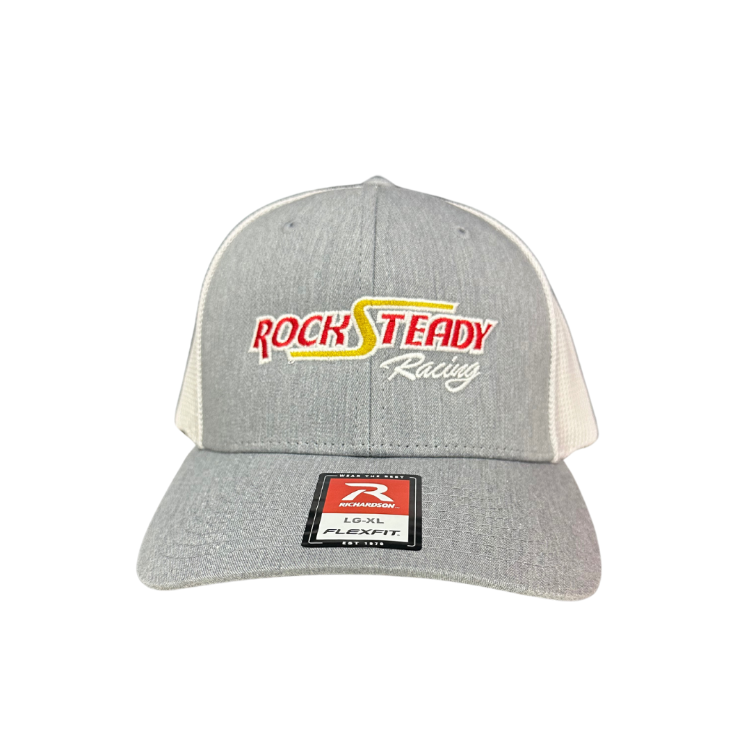 Hat - Rock Steady Racing Flexfit - Grey/White – Shop KTJ